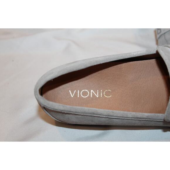 Vionic‎ Willa Wedge Women's Leather Slip-on Loafer SZ 7 GRAY NIB - Picture 8 of 8